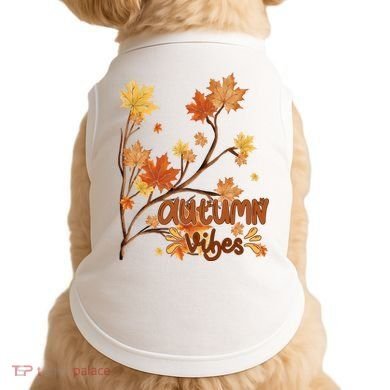 Autumn Vibes Leaves Cozy Doggie Tank
