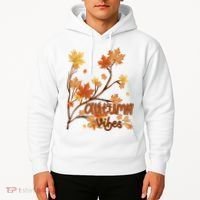Autumn Vibes Leaves Cozy Hoodie thumb 2