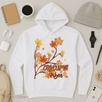 Autumn Vibes Leaves Cozy Hoodie thumb 3
