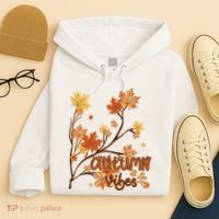Autumn Vibes Leaves Cozy Hoodie thumb 4