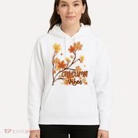 Autumn Vibes Leaves Cozy Hoodie thumb 5