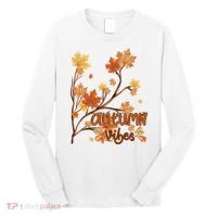 Autumn Vibes Leaves Cozy Long Sleeve Shirt thumb 0