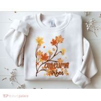 Autumn Vibes Leaves Cozy Sweatshirt thumb 2