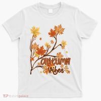 Autumn Vibes Leaves Cozy T-Shirt thumb 0