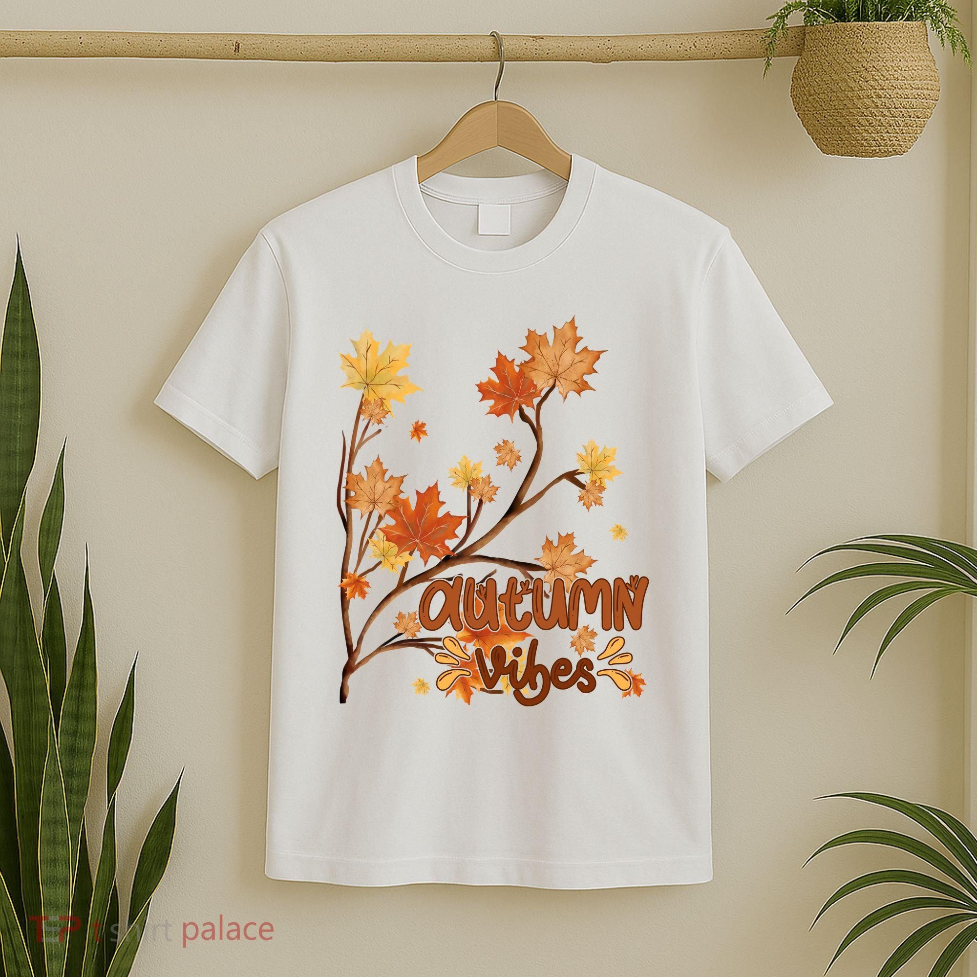 Autumn Vibes Leaves Cozy T-Shirt