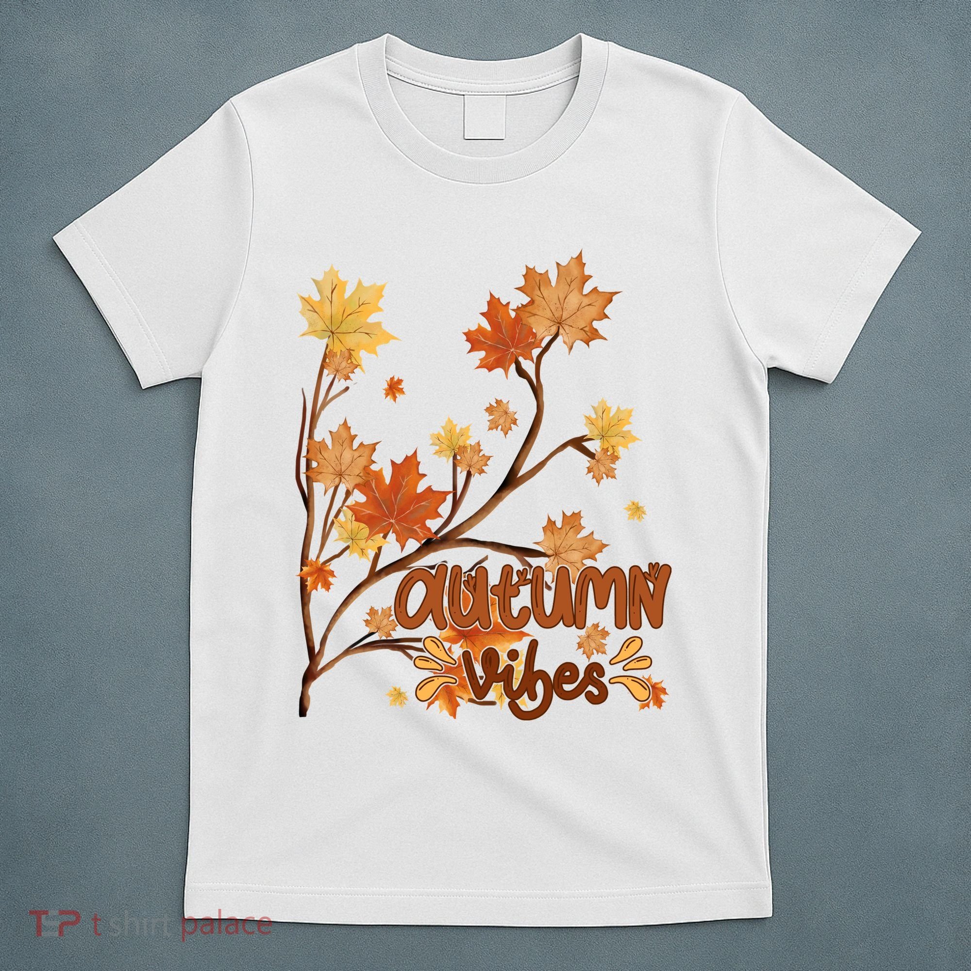 Autumn Vibes Leaves Cozy T-Shirt