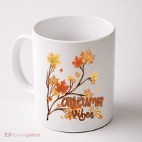 Autumn Vibes Leaves Cozy Coffee Mug thumb 0