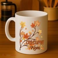 Autumn Vibes Leaves Cozy Coffee Mug thumb 4