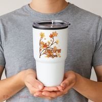Autumn Vibes Leaves Cozy Tumbler thumb 2