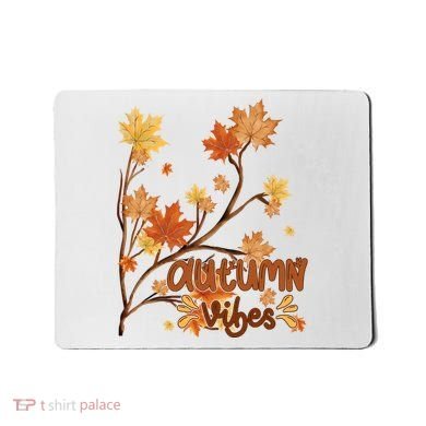 Autumn Vibes Leaves Cozy Mousepad
