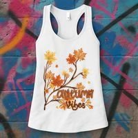 Autumn Vibes Leaves Cozy Women's Tank Top thumb 3