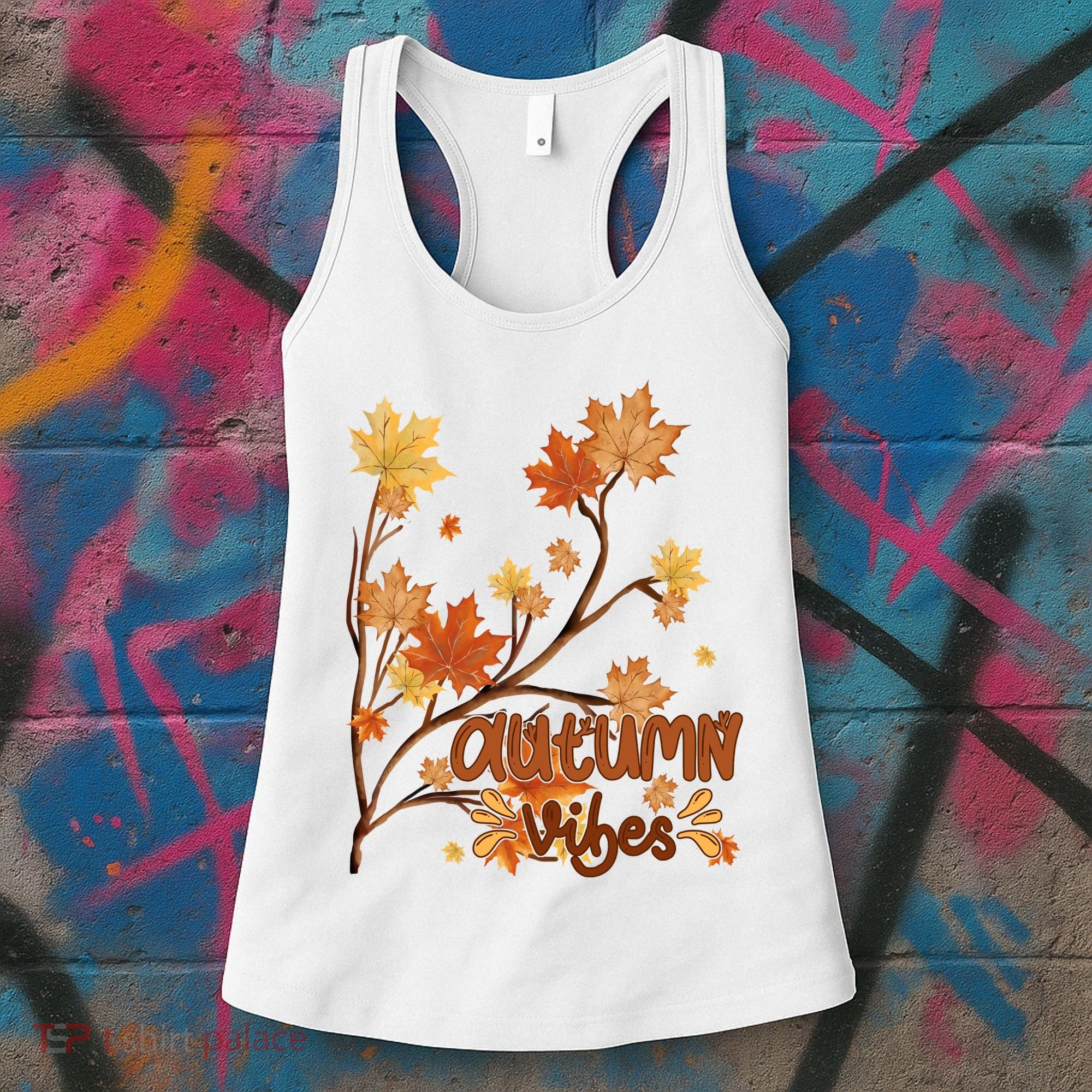 Autumn Vibes Leaves Cozy Women's Tank Top