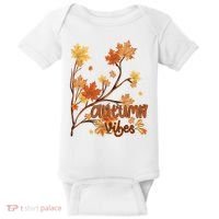 Autumn Vibes Leaves Cozy Baby Bodysuit thumb 0