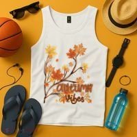 Autumn Vibes Leaves Cozy Tank Top thumb 4