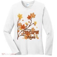 Autumn Vibes Leaves Cozy Women's Long Sleeve Shirt thumb 0