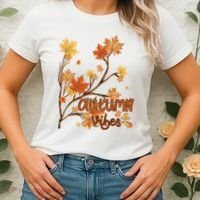 Autumn Vibes Leaves Cozy Women's T-Shirt thumb 2