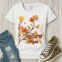 Autumn Vibes Leaves Cozy Women's T-Shirt thumb 3