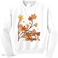 Autumn Vibes Leaves Cozy Kids Sweatshirt thumb 0