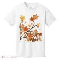 Autumn Vibes Leaves Cozy Kids T-Shirt thumb 0
