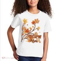 Autumn Vibes Leaves Cozy Kids T-Shirt thumb 2