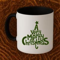 A Very Merry Christmas Tree Logo Coffee Mug thumb 2