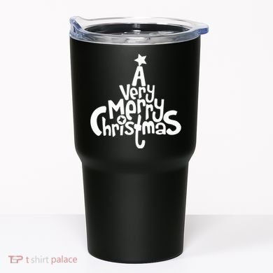 A Very Merry Christmas Tree Logo Tumbler