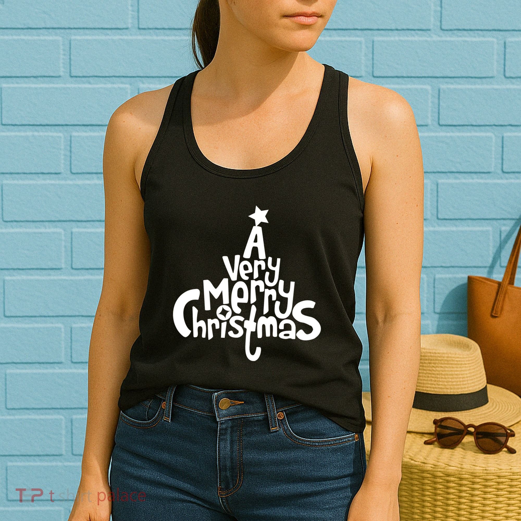 A Very Merry Christmas Tree Logo Women's Tank Top