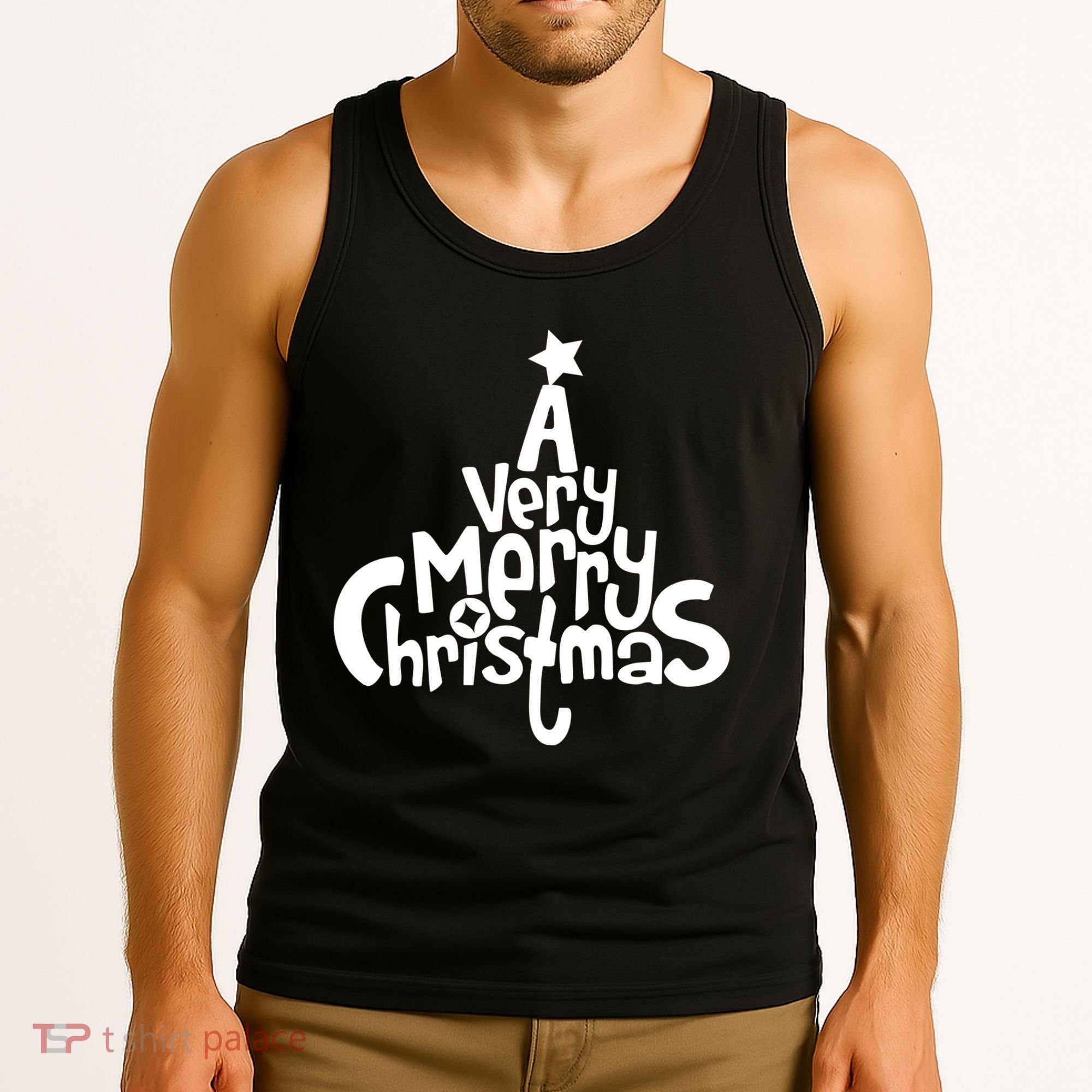 A Very Merry Christmas Tree Logo Tank Top