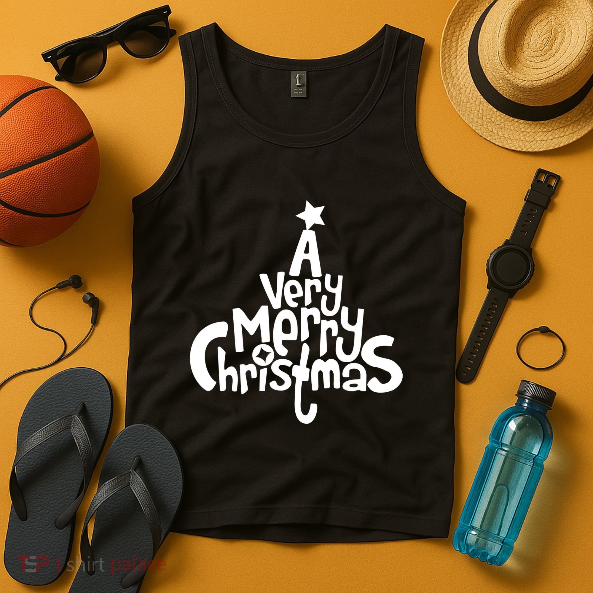 A Very Merry Christmas Tree Logo Tank Top