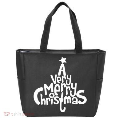 A Very Merry Christmas Tree Logo Tote Bag