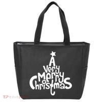 A Very Merry Christmas Tree Logo Tote Bag thumb 0