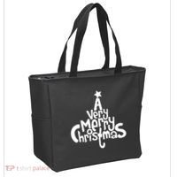 A Very Merry Christmas Tree Logo Tote Bag thumb 2