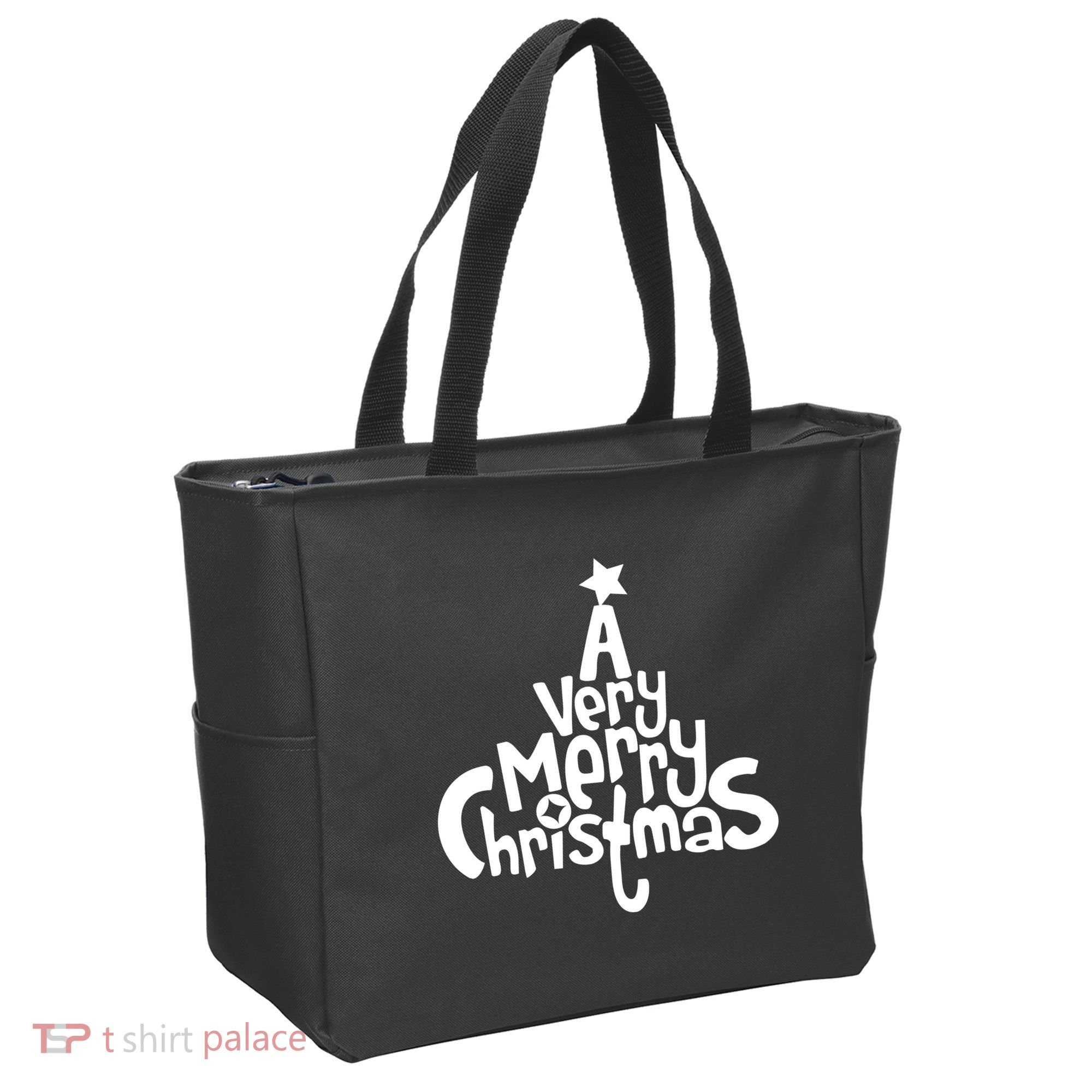 A Very Merry Christmas Tree Logo Tote Bag