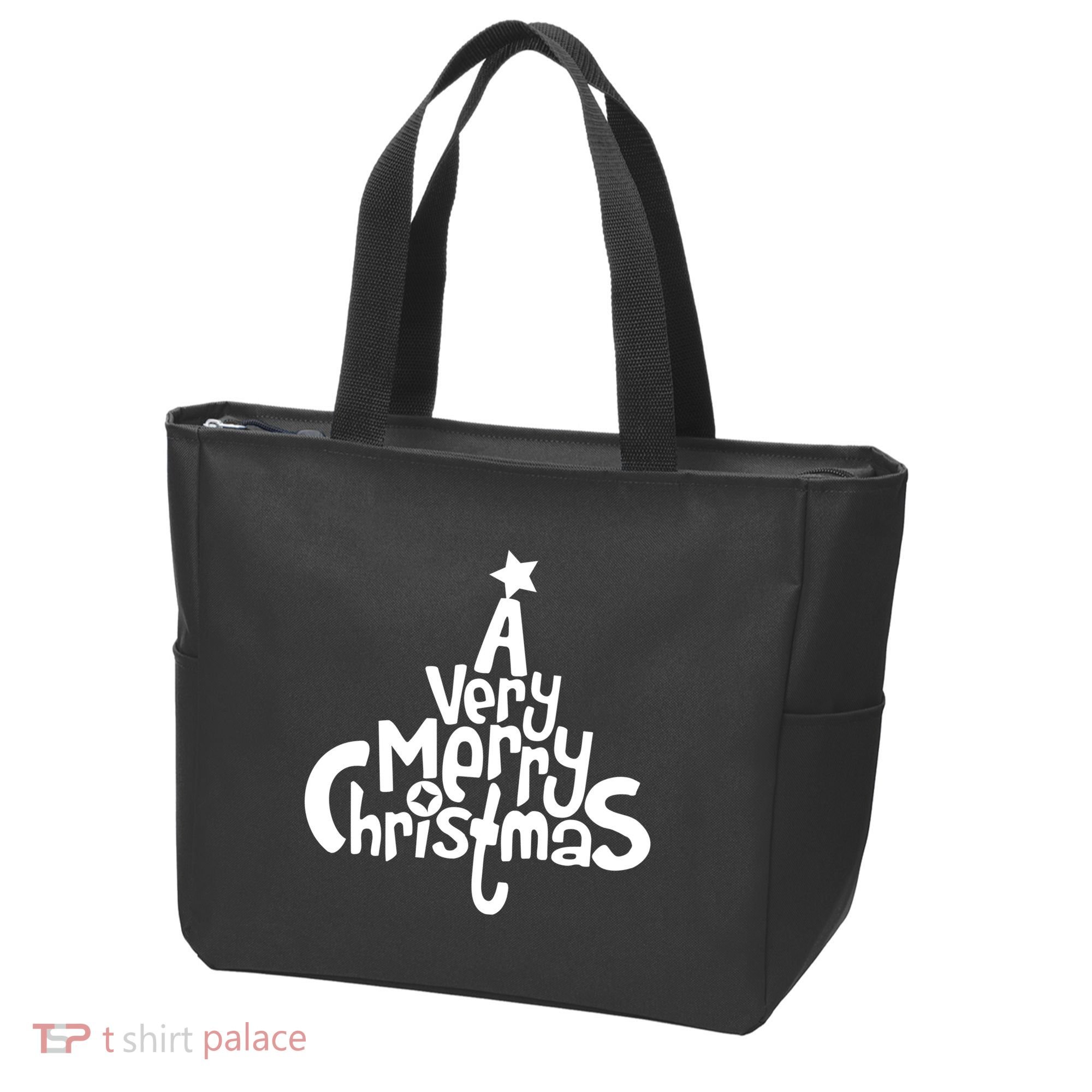 A Very Merry Christmas Tree Logo Tote Bag