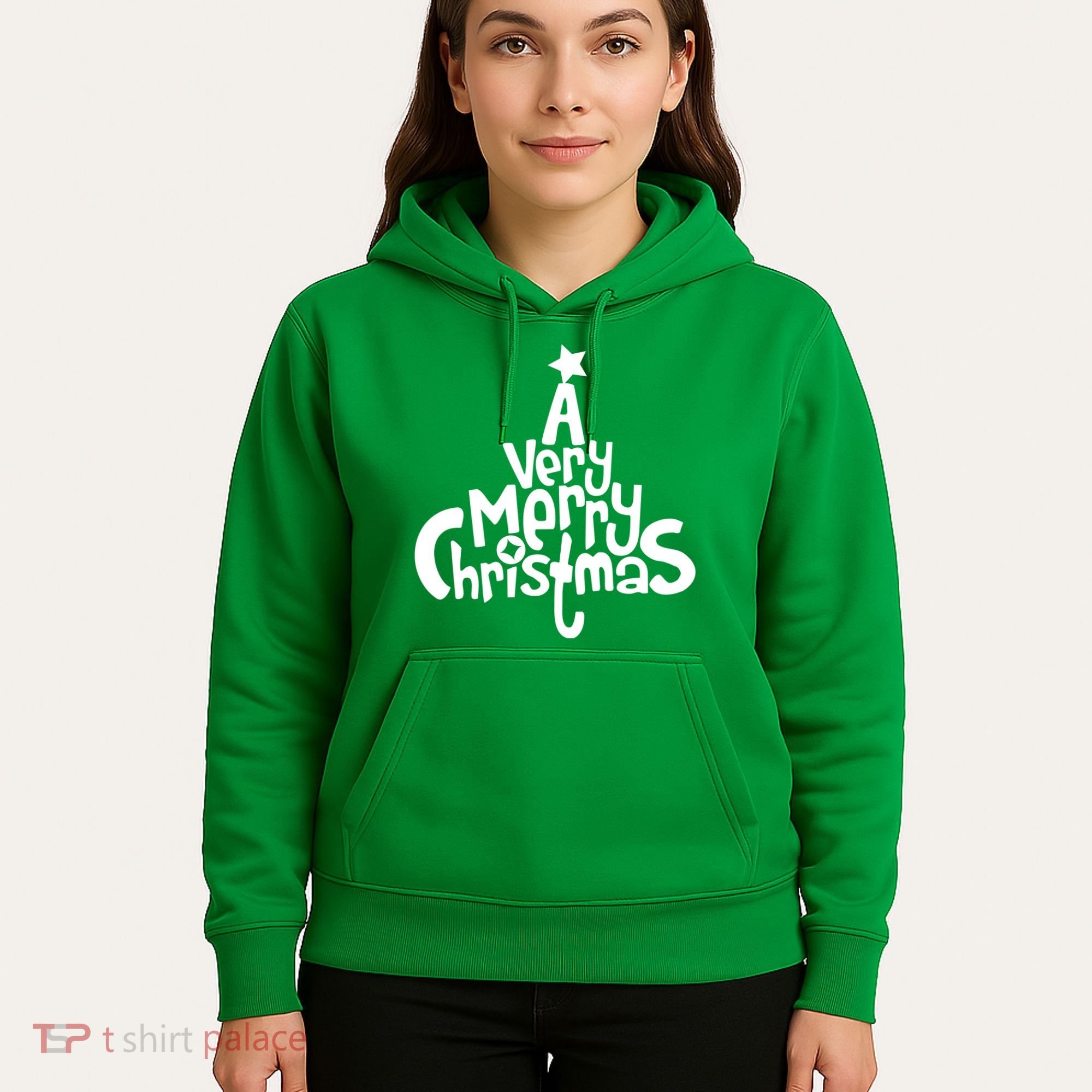 A Very Merry Christmas Tree Logo Hoodie