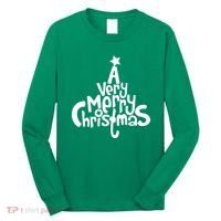 A Very Merry Christmas Tree Logo Long Sleeve Shirt thumb 0