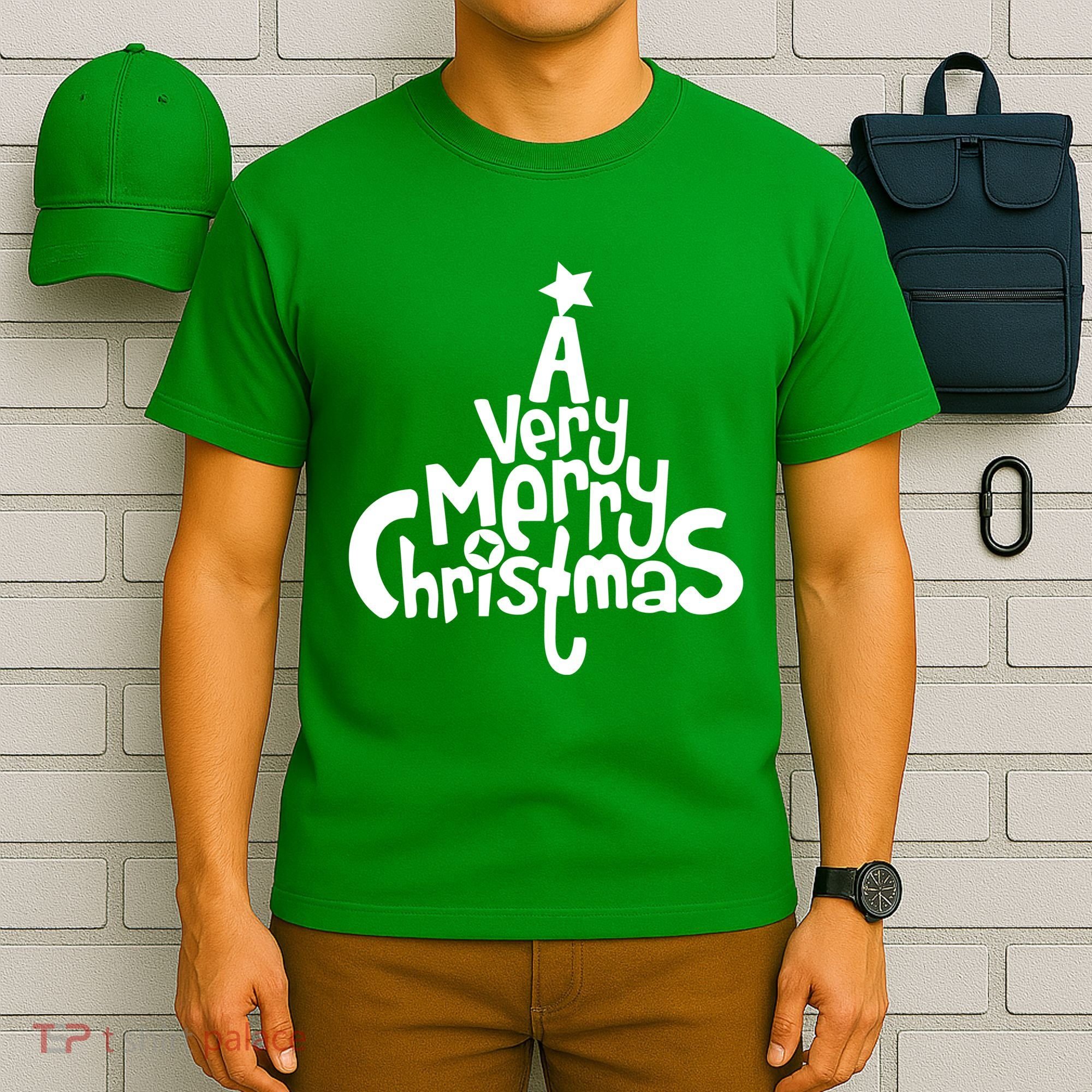 A Very Merry Christmas Tree Logo T-Shirt
