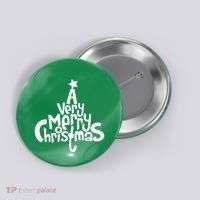 A Very Merry Christmas Tree Logo Button thumb 0