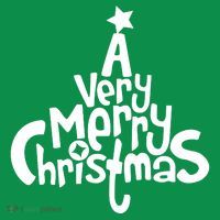 A Very Merry Christmas Tree Logo Button thumb 1
