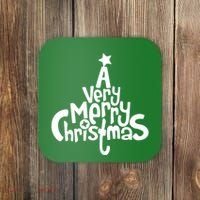 A Very Merry Christmas Tree Logo Coaster thumb 0