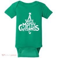 A Very Merry Christmas Tree Logo Baby Bodysuit thumb 0