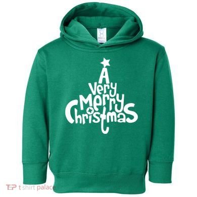 A Very Merry Christmas Tree Logo Toddler Hoodie
