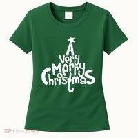 A Very Merry Christmas Tree Logo Women's T-Shirt thumb 0