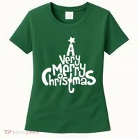 A Very Merry Christmas Tree Logo Women's T-Shirt thumb 0