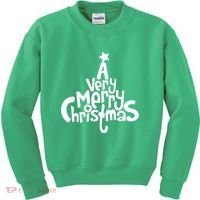 A Very Merry Christmas Tree Logo Kids Sweatshirt thumb 0