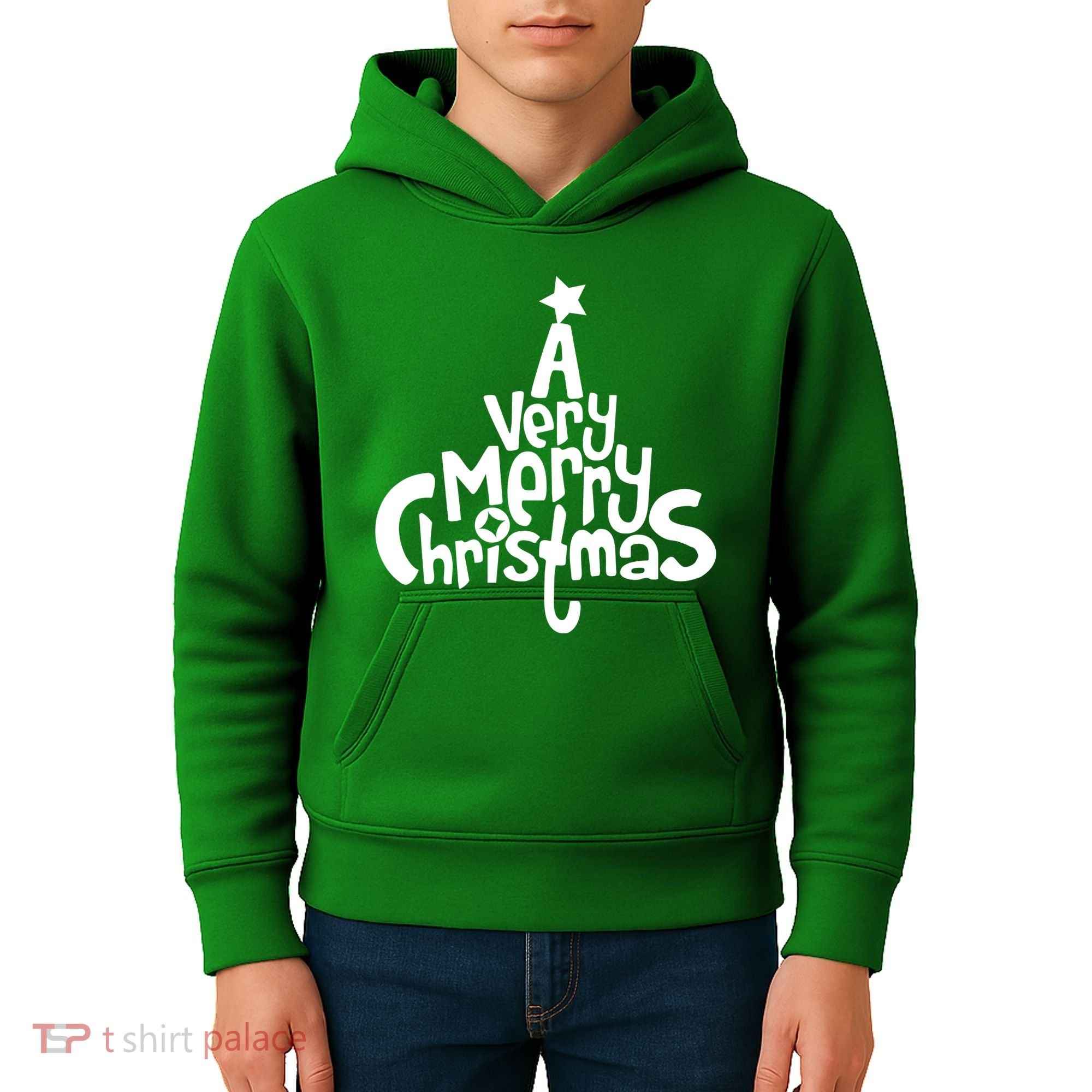 A Very Merry Christmas Tree Logo Kids Hoodie