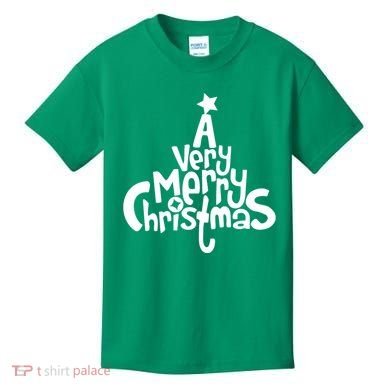 A Very Merry Christmas Tree Logo Kids T-Shirt