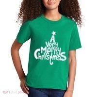 A Very Merry Christmas Tree Logo Kids T-Shirt thumb 2