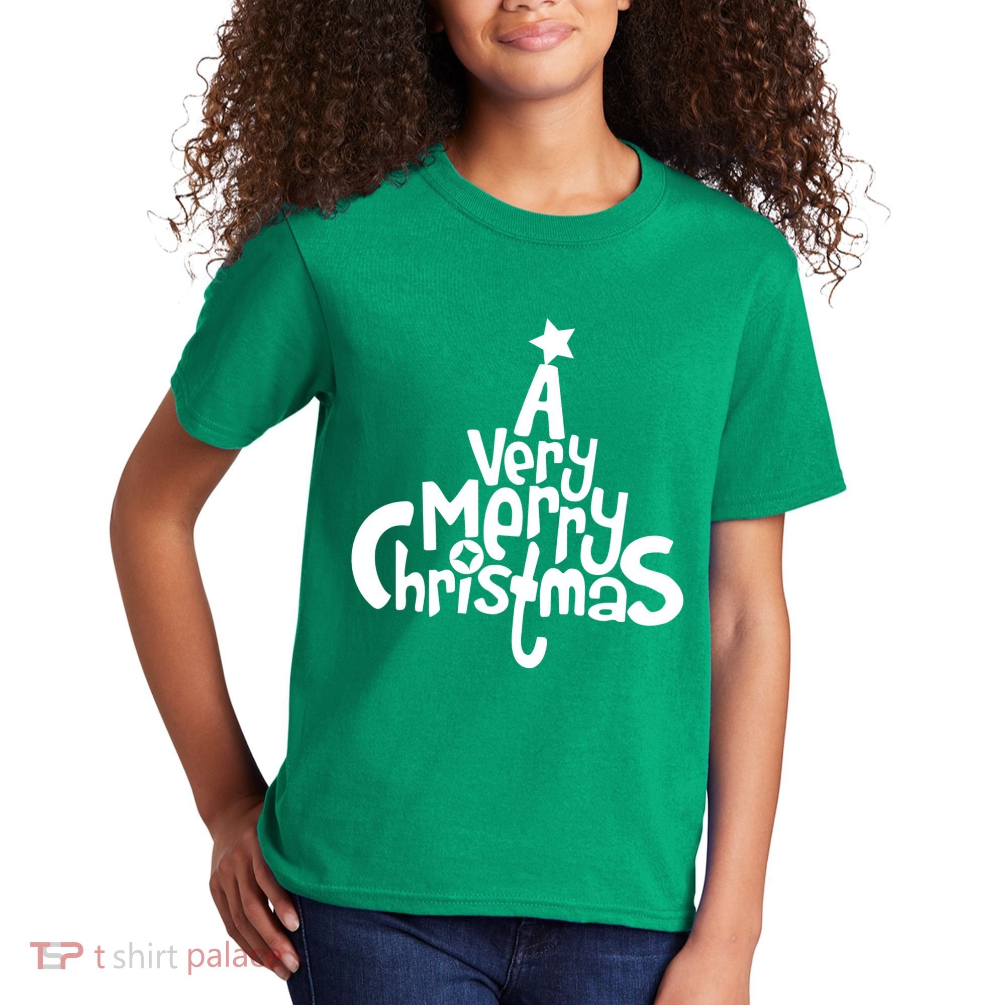 A Very Merry Christmas Tree Logo Kids T-Shirt