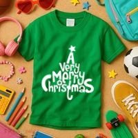 A Very Merry Christmas Tree Logo Kids T-Shirt thumb 3